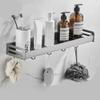 BAHELS Shower Caddy Shower Shelves Caddy, Bathroom Shower Shelf, Wall Mounted Bathtub Organizer Cosmetic Storage Rack Bathroom Organizer (Size : Gray 1 layer 50CM) view 1