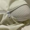 1 Piece Zipper Fitted Sheet Only Zipper Fitted Sheet 8 Inch Deep Pocket- Easy Fit, Soft Microfiber, Secure Fit with Zippered Closure - Queen (60"x 80") Size, Ivory Solid view 3
