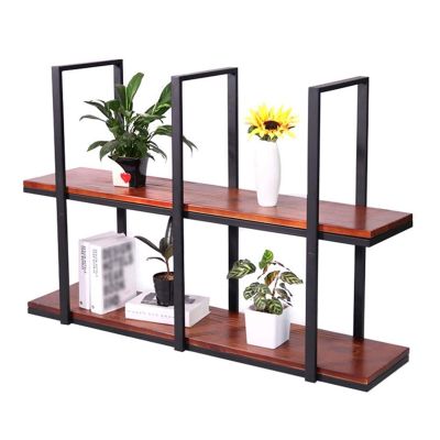 Ceiling Hanging Shelf Floating Shelves - 2 Layer Ceiling Mount Storage Rack with Wooden Boards, Metal Display Stand for Wine Bottle Plants Models books Storage Decor Shelving ( Size : 90x30x80cm )
