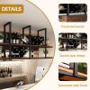 Ceiling Hanging Shelf Floating Shelves - 2 Layer Ceiling Mount Storage Rack with Wooden Boards, Metal Display Stand for Wine Bottle Plants Models books Storage Decor Shelving ( Size : 90x30x80cm ) view 3