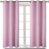 100% Blackout Grommet Panel Insulated Thermal Unlined Window Treatment Curtain Drape 35" Wide x 63" Long (2, K68 Pink) view 1