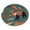 Lodge Bear Deer Fishes Christmas Tree Skirt for Xmas Holiday Party Decorations Gifts Funny Home Decor 48" view 1