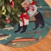 Lodge Bear Deer Fishes Christmas Tree Skirt for Xmas Holiday Party Decorations Gifts Funny Home Decor 48" view 2