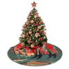 Lodge Bear Deer Fishes Christmas Tree Skirt for Xmas Holiday Party Decorations Gifts Funny Home Decor 48" view 4