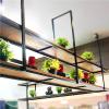 2 Layer Industrial Hanging Shelf Floating Shelves, 80cm/100cm/120cm Flower Stand for Home DecorationsKitchen Bar Storage Organizer Rack/Shelf | Metal Iron + Solid Wood Boards ( Size : 90x30x80cm ) view 1