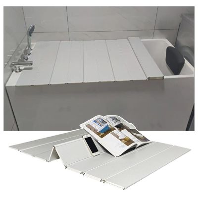 Bathtub Tray Folding PVC Bathtub Cover, Japanese-Style Dust-Proof Board Insulation Cover, 0.6cm Thickness Multifunction Bathtub Tray Bath Tub Accessories, 22 Sizes Multifunctional (Color : White, Si