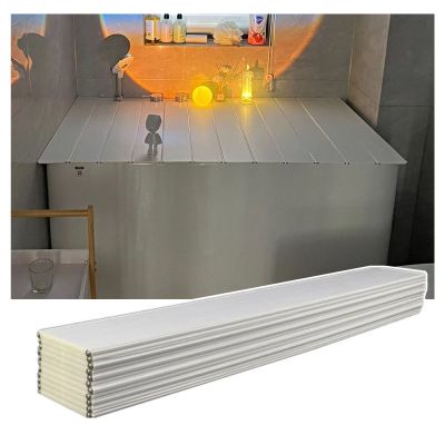 Bathtub Tray Folding Bathtub Cover Bathtub Caddy Tray, Multifunction Dust-Proof Board Insulation Cover, PVC Bath Tub Accessories Shutter Bath Lid for Luxury Spa Or Reading Multifunctional (Color : Wh