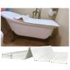 Bathtub Tray Folding Plastic Bathtub Cover, Dust-Proof Bathtub Tray Insulation Cover, Waterproof PVC Shutter Bath Lid, Length 150/160/170/180cm Multifunctional (Color : White, Size : 66x85x0.6cm) view 1