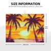 Sunset palm tree Dish Drying Mat for Kitchen 18x24 inch Dish Drying Mats Super Absorbent Drying Mat for Kitchen Counter Drainer Mat Non-slip Coffee Mat Easy to Clean Kitchen Drying Mat view 2