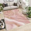 Pink White Purple Peonies Area Rug, Retro Chinese Light Luxury Pastoral Flower Style Indoor Non-Slip Kids Rugs, Machine Washable Breathable Durable Carpet for Front Entrance Floor Decor6x8ft view 3