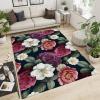 Pink Gold Striped Area Rug, Fashion Light Luxury Gradient Children's Carpet, Comfortable Soft Breathable Non-Slip Backing for Living Room Bedroom Study Boys Girls Room Decor(4x6ft view 3