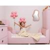 BZCKBZ 1 Pack White Bedroom Wall Decorative Mirror, Modern Minimalist Dressing Mirrors, Entryway, Bedroom, Living Room, Irregular(A - Pink) view 2