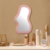 BZCKBZ 1 Pack White Bedroom Wall Decorative Mirror, Modern Minimalist Dressing Mirrors, Entryway, Bedroom, Living Room, Irregular(A - Pink) view 4