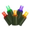 Vickerman 70 LED Multi-Colored WeatherLit Light Set, Green Wire, 23' Long Light Strand. view 1