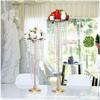 10pcs Home Decoration Flower Centerpieces, Acrylic Crystal Wedding Road-Leading Vases, Gold Wedding Decor Vase Centerpieces, Wedding Flower Vases, Metal Crystal Flower Vases (70 cm) view 2