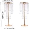 10pcs Home Decoration Flower Centerpieces, Acrylic Crystal Wedding Road-Leading Vases, Gold Wedding Decor Vase Centerpieces, Wedding Flower Vases, Metal Crystal Flower Vases (70 cm) view 4