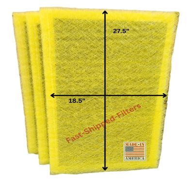 Fast-Shipped-Filters 3 Pack 20x30 Replacement Filter Pads Compatible with Dynamic Air Cleaner 20x30 Refill Yellow