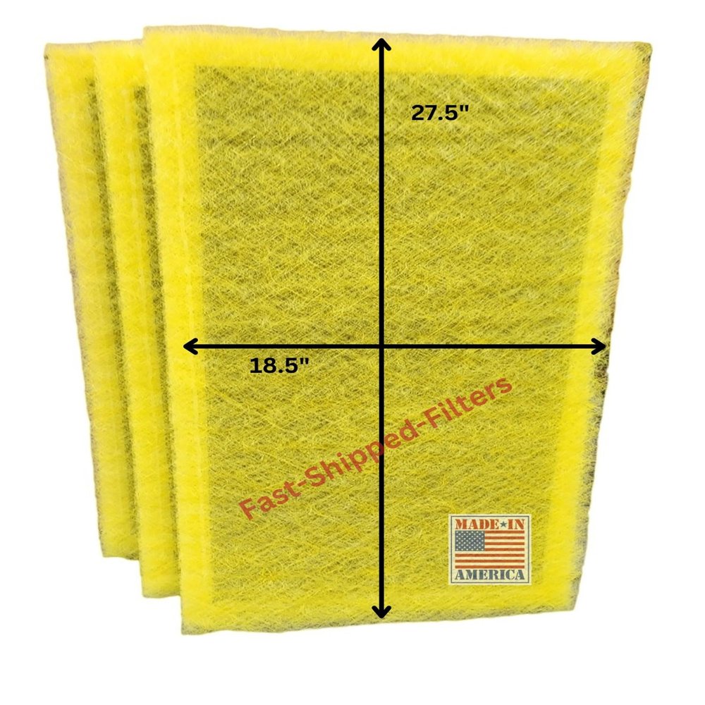 Fast-Shipped-Filters 3 Pack 20x30 Replacement Filter Pads Compatible with Dynamic Air Cleaner 20x30 Refill Yellow