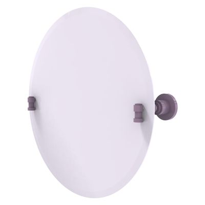 Allied Brass WS-90-LVN Frameless Round Tilt Mirror with Beveled Edge, Lavender