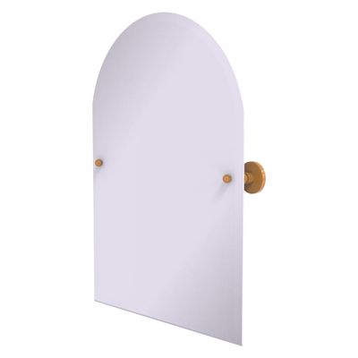 Allied Brass P1094-GLY Prestige Skyline Collection Frameless Arched Top Tilt Mirror with Beveled Edge, Golden Yellow