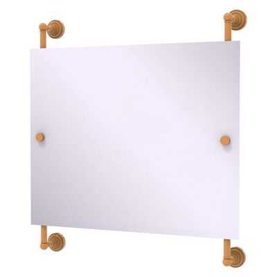 Allied Brass DT-27-93-GLY Dottingham Landscape Rectangular Frameless Rail Mounted Mirror, Golden Yellow