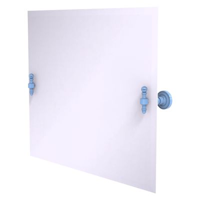 Allied Brass RD-93-FTB Frameless Landscape Rectangular Tilt Mirror with Beveled Edge, Flat Troll Blue