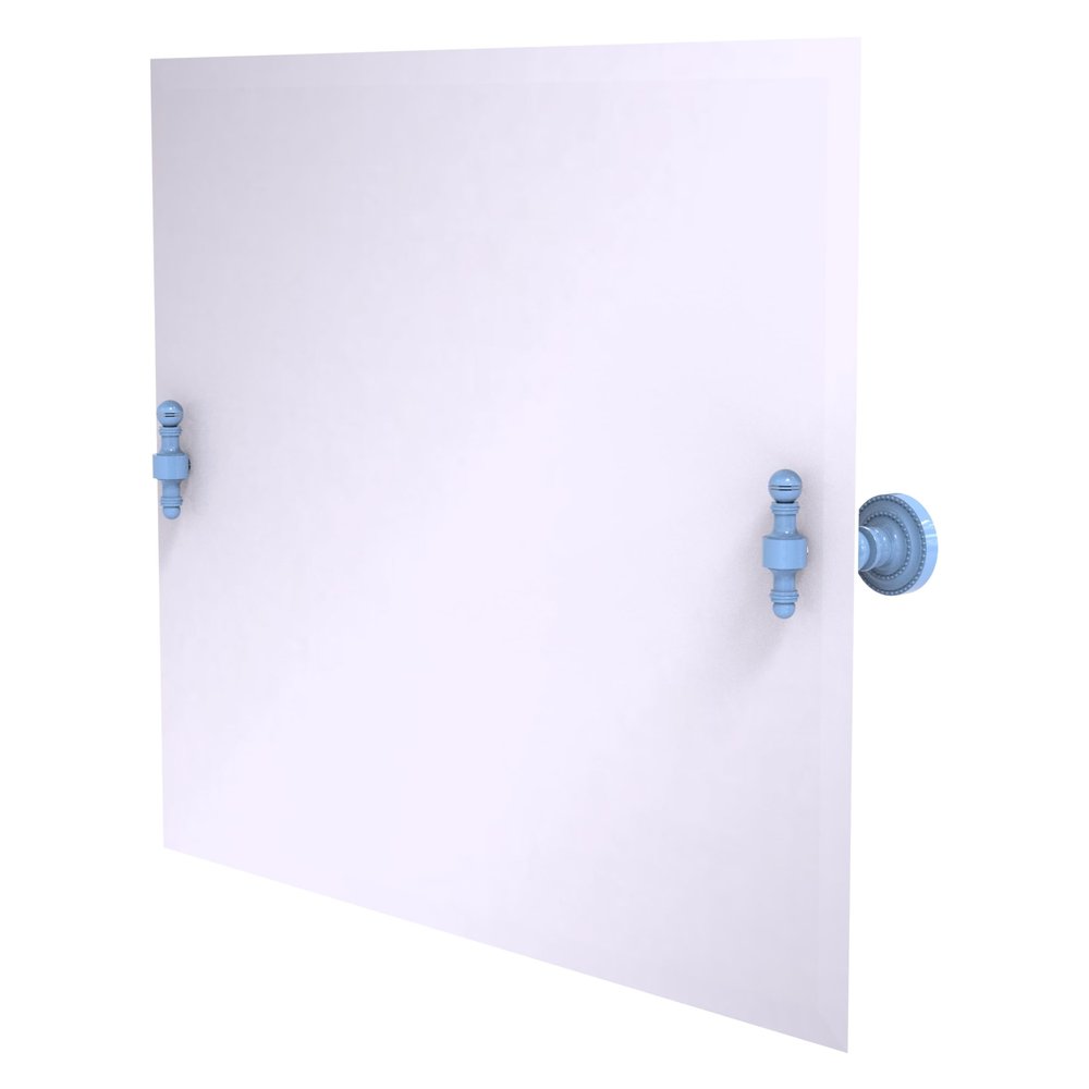 Allied Brass RD-93-FTB Frameless Landscape Rectangular Tilt Mirror with Beveled Edge, Flat Troll Blue