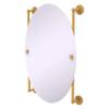 Allied Brass P1000-27-91-SGL Prestige Skyline Collection Oval Frameless Rail Mounted Mirror, Spanish Gold view 1