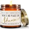 Arkansas Gifts, Arkansas Decor for Home - 'There's No Place Like Arkansas Candle, w/Ozark Moutain Pine & Cedar I Arkansas Souvenirs I Arkansas State Gifts I 9oz Jar, 50Hr Burn, USA Made view 1