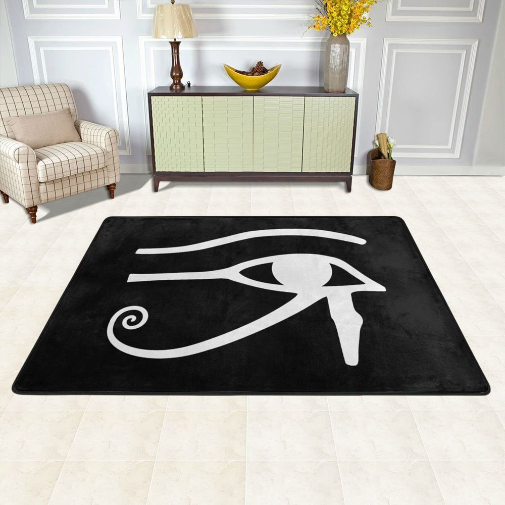 Eye of Ra Horus Egyptian God Area Rug Living Room Bedroom Kitchen Sofa Bedside Carpet Floor Mats 36"X24"
