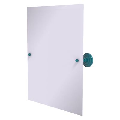 Allied Brass PQN-92-GLT Frameless Rectangular Tilt Mirror with Beveled Edge, Glokzin Teal