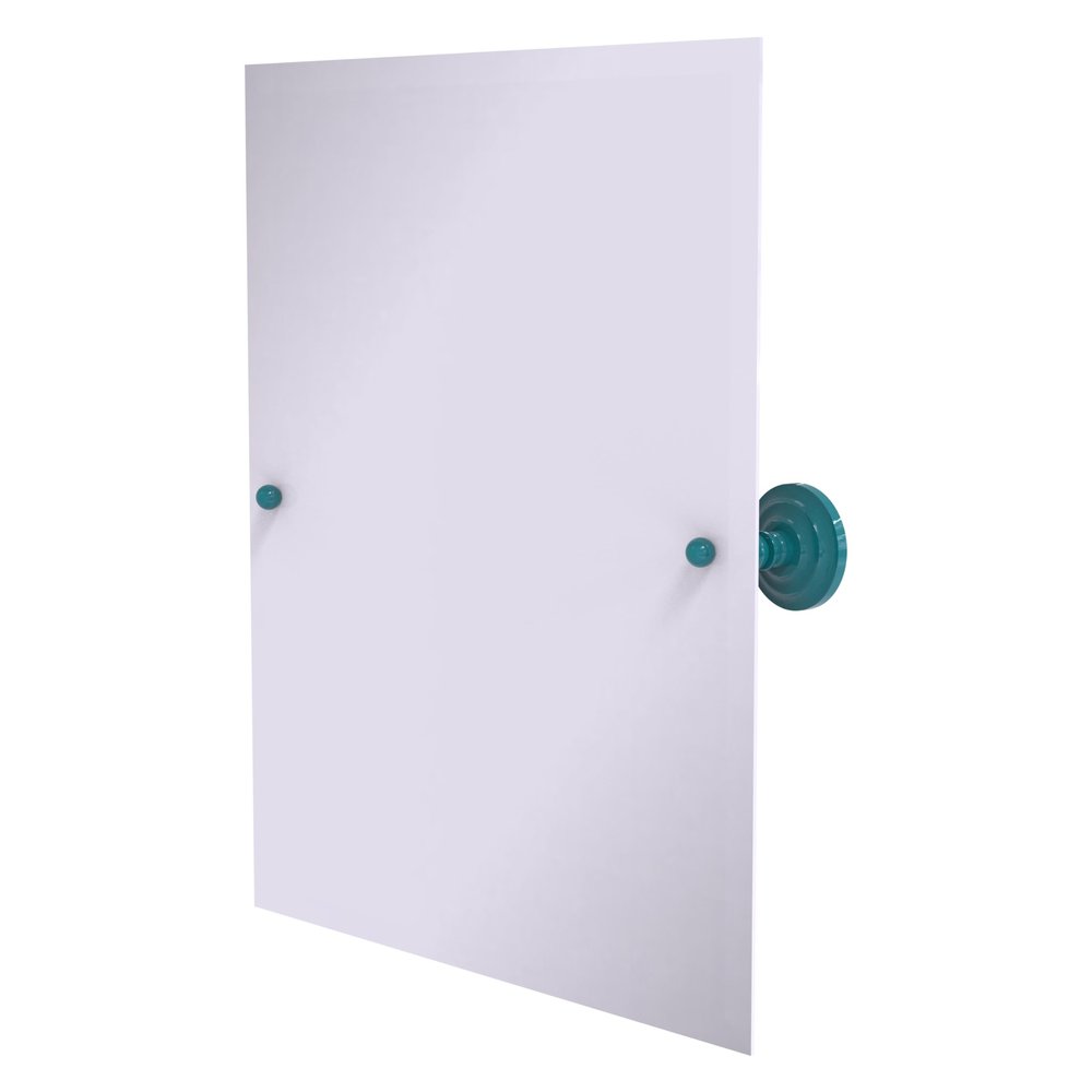 Allied Brass PQN-92-GLT Frameless Rectangular Tilt Mirror with Beveled Edge, Glokzin Teal