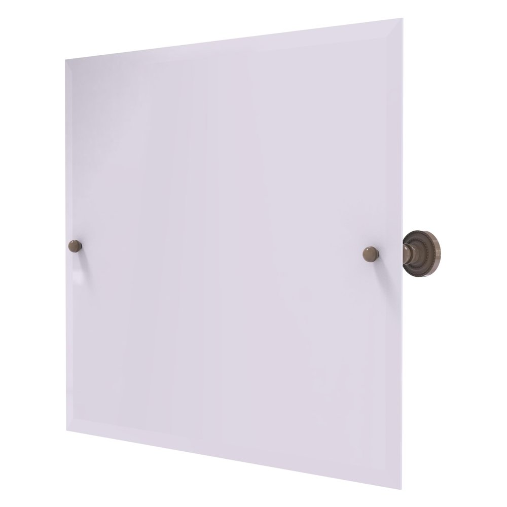 Allied Brass DT-93-SHB Frameless Landscape Rectangular Tilt Mirror with Beveled Edge, Shaded Beige