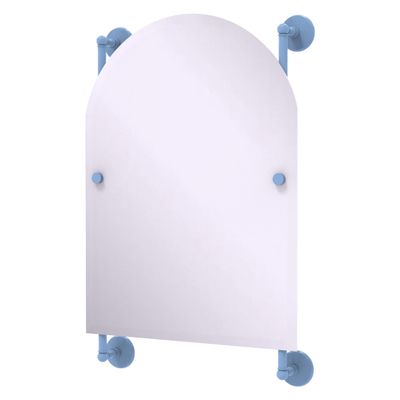 Allied Brass MC-27-94-FTB Monte Carlo Arched Top Frameless Rail Mounted Mirror, Flat Troll Blue