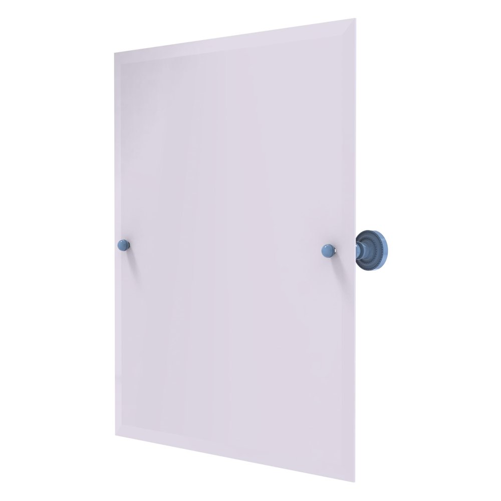 Allied Brass DT-92-FTB Frameless Rectangular Tilt Mirror with Beveled Edge, Flat Troll Blue