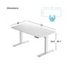 Progressive Desk Stand Up Adjustable Height Electric Standing Desk - 72" x 30" Dual Motor Table for Computer Home Office Workstation - Black Frame, Bright Beech Top view 2