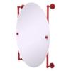 Allied Brass DT-27-91-FER Dottingham Collection Oval Frameless Rail Mounted Mirror, Fire Engine Red view 1