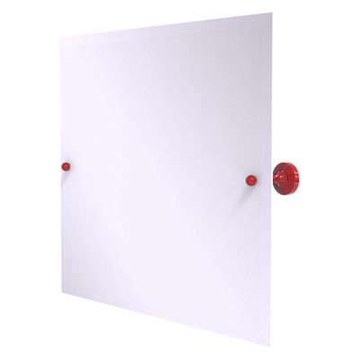 Allied Brass SG-93-FER Sag Harbor Collection Frameless Landscape Rectangular Tilt Mirror with Beveled Edge, Fire Engine Red