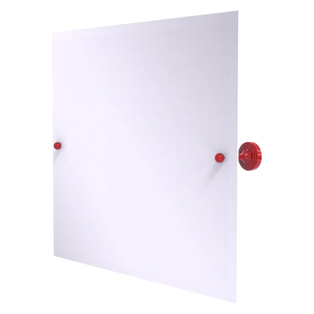 Allied Brass SG-93-FER Sag Harbor Collection Frameless Landscape Rectangular Tilt Mirror with Beveled Edge, Fire Engine Red