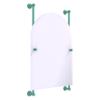Allied Brass CL-27-94-SFG Carolina Collection Arched Top Frameless Rail Mounted Mirror, Sea Foam Green view 1