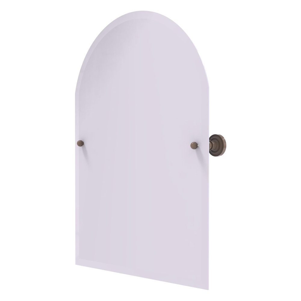 Allied Brass DT-94-SHB Frameless Arched Top Tilt Mirror with Beveled Edge, Shaded Beige
