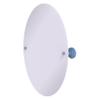 Allied Brass PQN-91-FTB Frameless Oval Tilt Mirror with Beveled Edge, Flat Troll Blue view 1