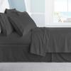 AHJ Beddings Luxurious 1000 Thread Count King Size 8 Piece Bed in a Bag (500GSM Fiber Fill Comforter, 26" Deep Pocket Sheet Set and Bed Skirt) 100% Egyptian Cotton - Elephant Grey Solid view 3