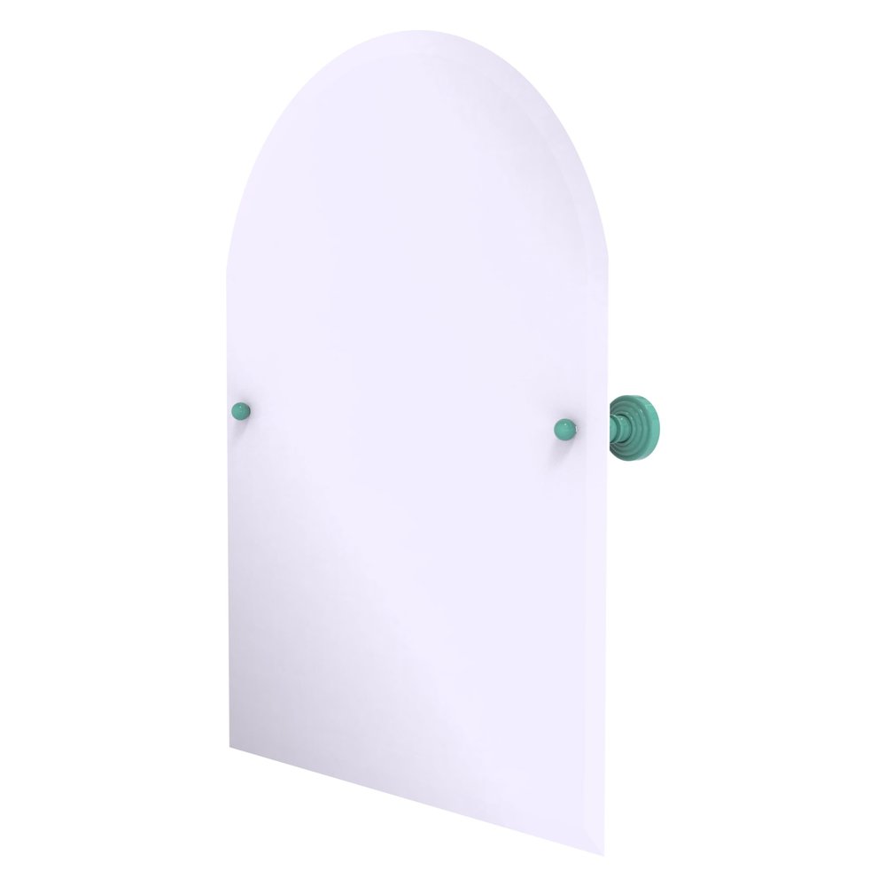 Allied Brass WP-94-SFG Frameless Arched Top Tilt Mirror with Beveled Edge, Sea Foam Green