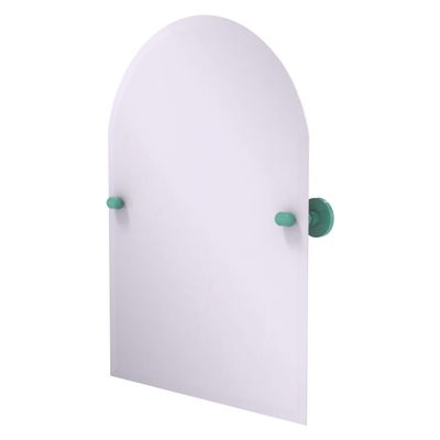 Allied Brass TA-94-SFG Frameless Arched Top Tilt Mirror with Beveled Edge, Sea Foam Green
