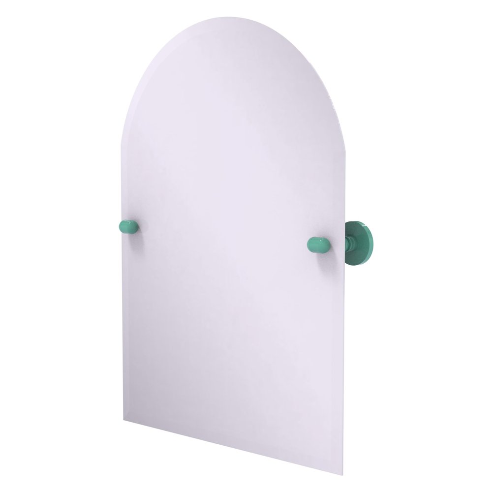 Allied Brass TA-94-SFG Frameless Arched Top Tilt Mirror with Beveled Edge, Sea Foam Green