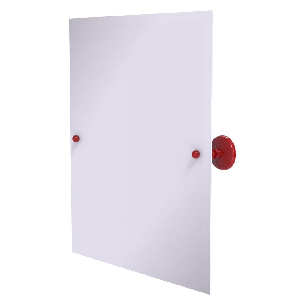 Allied Brass PMC-92-FER Frameless Rectangular Tilt Mirror with Beveled Edge, Fire Engine Red