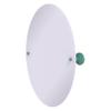 Allied Brass PQN-91-SFG Frameless Oval Tilt Mirror with Beveled Edge, Sea Foam Green view 1