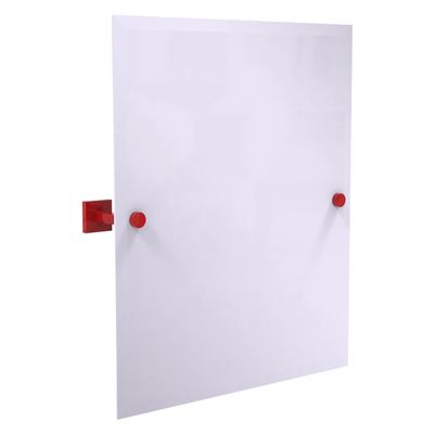 Allied Brass MT-92-FER Montero Collection Contemporary Frameless Rectangular Tilt Mirror with Beveled Edge, Fire Engine Red