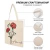 Custom Birth Flower Tote Bag Floral Shopping Bags Personalized Botanical Canvas Tote Bag, Personalized Birthday Gift, Teacher Gift Canvas Bag, Teacher Appreciation Gift, Back To School Gift view 3